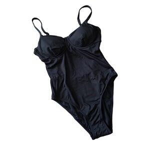 NWT Andie The Bermuda One Piece Swimsuit Black XS
